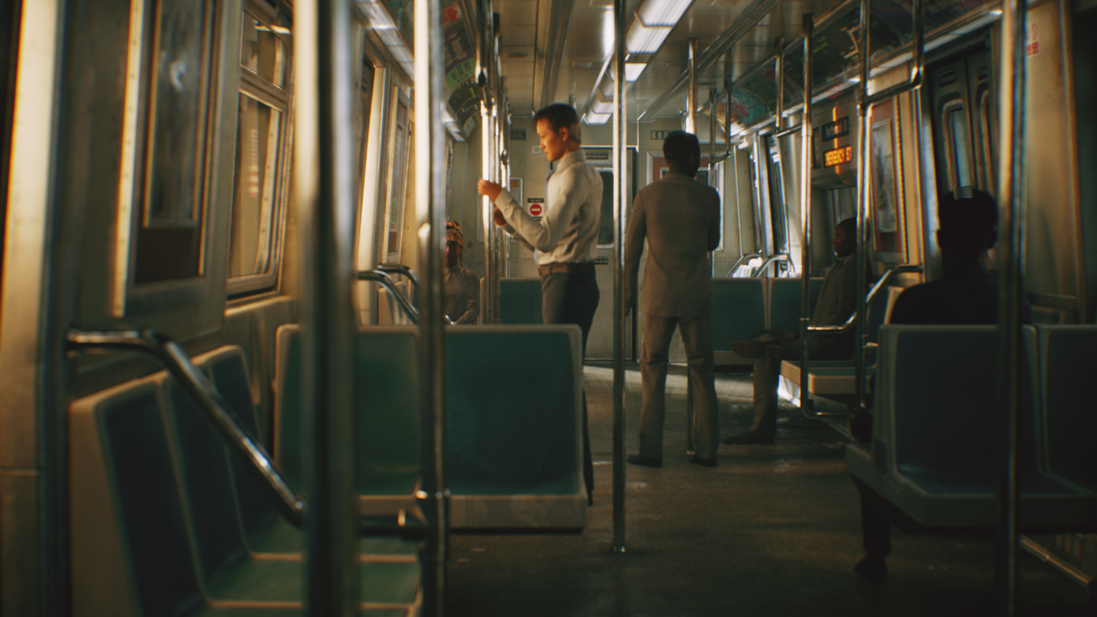 What Remains Quiet - Subway interior scene