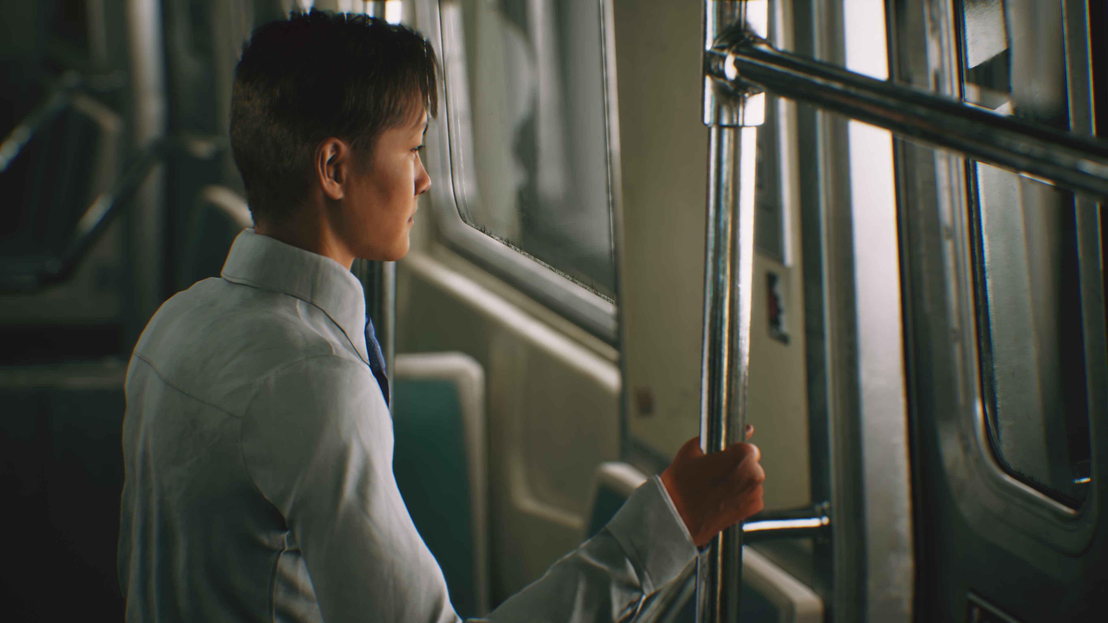 What Remains Quiet - Character on subway